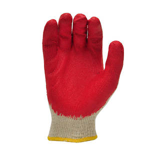 Guantes de trabajo diario Hilo de algodón Látex sumergido Palma Fábrica Barato al por mayor Jardín Hogar Almacén Guante - Product Image 1