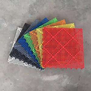 Dalles de revêtement de sol de <span class=keywords><strong>garage</strong></span> antidérapantes à clipser, lisses et colorées, résistantes aux produits chimiques, pour ateliers d'installation de pneus - Product Image 2