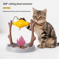 Lanceur de nourriture pour animaux de compagnie, fonctionne avec des aliments secs granulaires et des cubes lyophilisés, apparence de dinosaure mignon, jouet d'enrichissement et d'entraînement pour animaux de compagnie