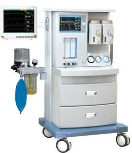 Mesin anestesi layar tampilan LCD 10 inci, mesin respirator anestesi Ventilator bawaan