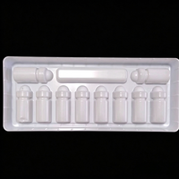 Plateau alvéolé en PVC de haute qualité pour 10 flacons lyophilisés de 7 ml, insert intérieur en plastique pour emballage, OEM pour flacons en verre