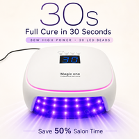 Nouvelle Lampe à Ongles LED Portable Rechargeable de Haute Qualité 2026 Magic One avec Base Métallique Intérieure et Miroir, Lumière d'Ambiance LED
