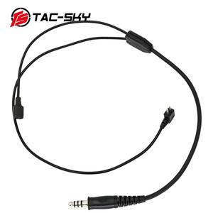 Accessoire pour casque tactique TS TAC-SKY Y-line Version longue avec microphone <span class=keywords><strong>Comtac</strong></span> et U94 Ptt pour les cache-oreilles de tir tactique - Product Image 4