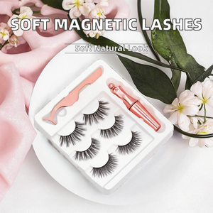 4 Pairs Magnetic Synthetic Eyelashes Eyeliner <b>Kit</b> Natural Soft Individual False <b>Lashes</b> 0 07mm - Product Image 2