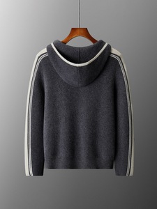 Novo Conjunto de Calças e Cardigan Coreano de Inverno para Homens, 100% Lã, Com Capuz, Estilo Solto e Colorido - Product Image 5