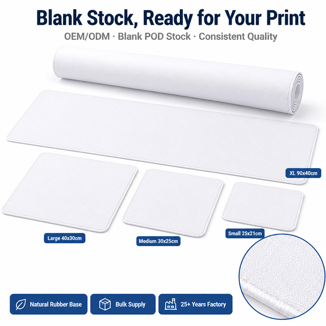 BSCI Manufacture Logo Printed Rubber Custom Blank Sublimation Mouse Pad Gaming Mouse Mat