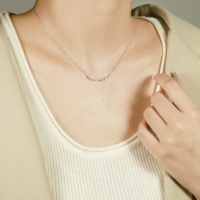 Collier avec pendentif en argent sterling 925 et zircone, design personnalisé, fabricant OEM