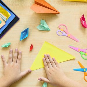 Tijeras de Seguridad para Niños en Edad Preescolar, Ecológicas, Multicolores, para Manualidades, Juguete de Plástico, Herramienta de Protección - Product Image 6