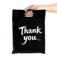 Sacs de vente au détail en plastique découpés à la forme, roses, robustes, réutilisables, en PE, avec poignée longue, impression sérigraphique personnalisée