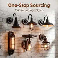 Lampe murale en fer forgé de style industriel rétro, anti-rouille, plusieurs styles disponibles, utilisation intérieure et extérieure