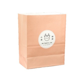 Custom Printed Takeaway Fast Food Disposable Kraft Paper Bag with Heat Seal Oil-proof for Hot Dogs Sandwiches Cookies Fried Food - Product Image 5