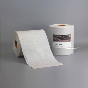 Vente d'usine, lingettes de nettoyage grises <span class=keywords><strong>Tork</strong></span>, logo personnalisé, tissu non tissé perforé haute résistance, rouleaux de chiffons sans poussière pour ateliers - Product Image 1