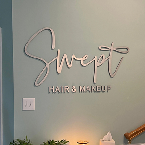 Laser Cut Logo Sign Custom 3D Office Sign Reception Sign Office Wall Decor 3D Beauty Salon Sign Aesthetic Business Signboard - 13