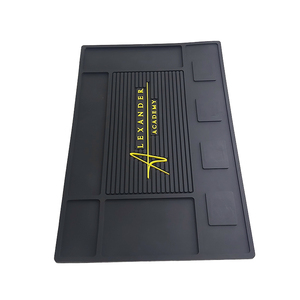 Customizable <b>Silicone</b> PVC Barber Mat Rubber Salon Workstation Mat Non Slip Heat Resistant Clipper Pad Styling <b>Tool</b> Organizer Mat - Product Image 6