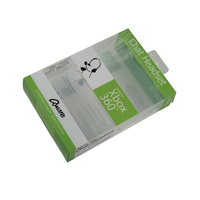 Boîte suspendue en carton imprimée sur mesure avec fenêtre transparente, emballage de vente au détail rectangulaire pour présentoirs de casques de chat