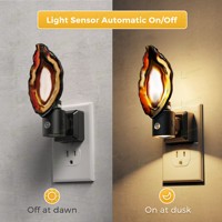 Lampes de nuit LED sans flamme LOHAS C7, lumière de nuit à intensité variable, lumière de nuit décorative en cristal esthétique pour la maison, le salon