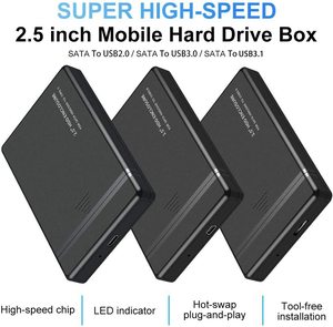 <span class=keywords><strong>Caja</strong></span> de <span class=keywords><strong>Disco</strong></span> Duro Externa de Plástico de 2.5 SATA a USB 3.0 con Soporte UASP Tipo C 3.1 Compatible con SSD - Product Image 3
