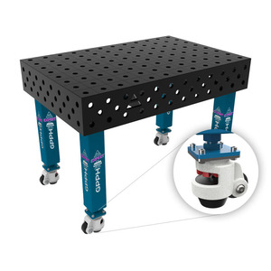 SteelExpert GPPH 1,2x0,8 m banco de soldadura con ruedas, 25mm de espesor, 28mm agujeros - Product Image 1