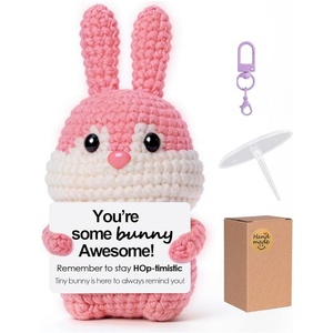 ของขวัญกระต่ายถักไหมพรมแฮนด์เมด ตกแต่งโต๊ะทำงาน สร้างแรงบันดาลใจ ให้กำลังใจ แสดงความรัก สำหรับลูกสาว ลูกชาย เพื่อน - Product Image 2