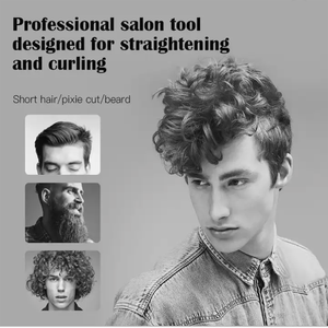 Rizador de Pelo TZ-1088A para Ondas Pequeñas, Rizador de <span class=keywords><strong>Barba</strong></span> para <span class=keywords><strong>Hombre</strong></span>, Plancha de Pelo <span class=keywords><strong>con</strong></span> Termostato de Cerámica 3D - Product Image 4