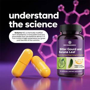 Fábrica Slim Fit Cápsulas Cabaça Amarga e Banana Folha Extrair Cápsulas Poderoso Suplemento De Gestão De Peso Baseado Em Plantas - Product Image 5