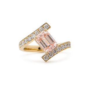Luxury Women's 925 Sterling <b>Silver</b> Gold Plated <b>Adjustable</b> Hip Hop Diamond <b>Ring</b> with Brilliant Finish for Daily Style - Product Image 1