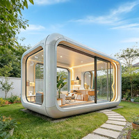 Solutions de maisons conteneurs préfabriquées de luxe, capsules spatiales, mini-maisons, cabines, maisons mobiles pour hôtels modulaires commerciaux, villas de villégiature