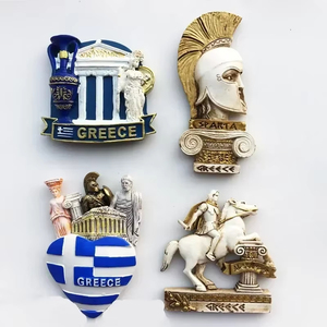Imanes de Resina Personalizados para Refrigerador, Recuerdos Turísticos Griegos, Pegatinas Magnéticas 3D de Grecia Espartana - Product Image 1