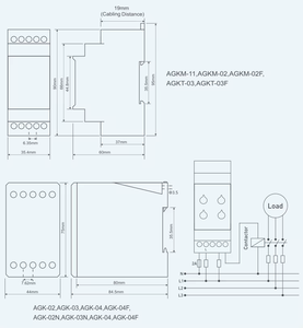 Aoasis AGKM-02 380V giai đoạn trình tự chậm trễ thời gian 0.1-20S 3 giai đoạn kiểm soát chuyển tiếp - Product Image 6