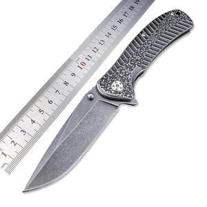 Cuchillo plegable EDC de rescate para exteriores Ker Shaw Starter 1301, hoja de acero inoxidable con punta caída, cuchillo de bolsillo para camping, OEM DIY - Product Image 6