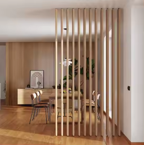 Décoration intérieure lattes murales artisanales en bois diviseur de panneaux en bois diviseurs intérieurs diviseur de pièce en bois - Product Image 2