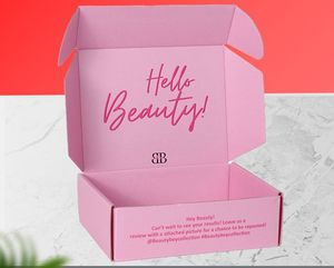 High Quality Luxury Custom Logo Corrugated Shipping Pink Gift <b>Box</b> - Product Image 6