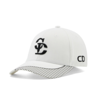 Gorra de Béisbol/Golf de 5 Paneles con Bordado Personalizado de Leopardo, Algodón de Alta Calidad, Venta al Por Mayor de Fábrica, Logotipo Personalizado, Transpirable