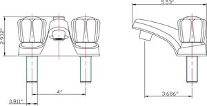 <strong>RV</strong> Bathroom Sink <strong>Faucet</strong> with Clear Acrylic Knobs - Product Image 6