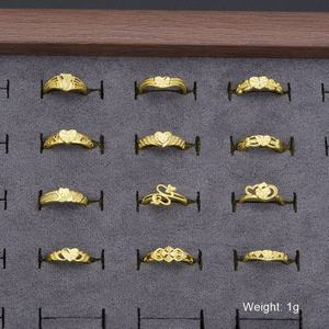 Anillos de Eternidad Clásicos JXX de Latón Chapado en Oro de 24K para Mujer, Joyería de Moda - Product Image 6