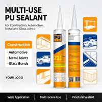 Adhésif pour pare-brise en polyuréthane PU noir 600 ml, colle pour verre automobile imperméable