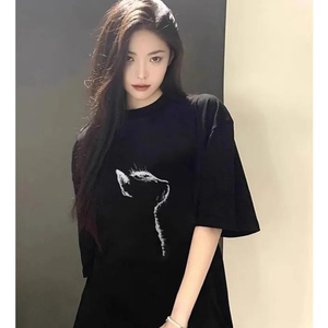 T-shirt à manches courtes imprimé pour femmes, haut tendance à motifs - Product Image 4