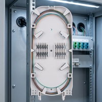 Plateau de raccordement à 24 fibres optiques en ABS noir pour cadre de distribution de fibres FTTH ODF FSP-24A