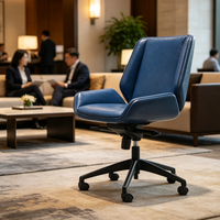Chaise de réunion d'hôtel moderne, durable, portable, rembourrée, réglable en hauteur, pivotante, avec roulettes, pour salles de conférence