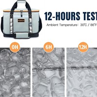 Sac isotherme pliable de 48 L, étanche, grand format, pour le stockage des aliments, sac isotherme pour la bière, sac de transport pour la plage et le camping
