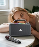 XDOBO Bold Mini 5.0 Wasserdichter Lautsprecher 80W Eingebauter Akku Soundkarte Karaoke Outdoor Holzgehäuse Heim-Audio