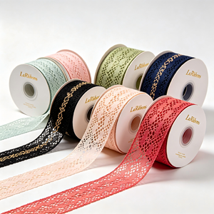 Cinta de grosgrain de poliéster/algodón de 1-1/2 pulgadas con estampado de lámina dorada de una sola cara, fábrica de cintas OEKO-TEX en Vietnam - Product Image 4