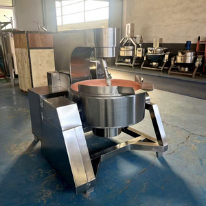 Marmite de cuisson en cuivre, mélangeur planétaire, fabriqué en Chine, marmite à double enveloppe inclinable avec cuve en cuivre pur | Veste isolante à l'huile - Product Image 1