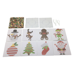 Bon prix, perles à enfiler de 5 mm, <span class=keywords><strong>jeu</strong></span> de puzzle, thème de Noël, tableau à chevilles, perles Perler, fabrication artisanale, perles colorées pour enfants - Product Image 3