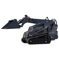 Mini-chargeuse compacte diesel EPA 18,2 kW Kubota avec pince hydraulique pour l'installation de roches dans les jardins