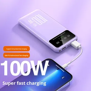 แบตสำรองชาร์จเร็วพิเศษ100W โลโก้ปรับแต่งได้ตามต้องการความจุ20000mAh ขนาดใหญ่จอแสดงผลดิจิตอล - Product Image 1
