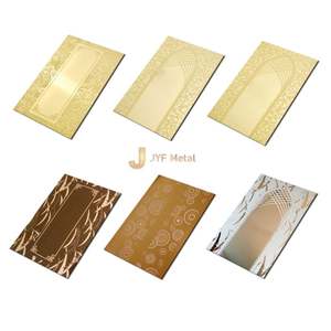 LL222 Customization Design 201 High Polished 8K <b>Mirror</b> Colored Stainless Steel Plate Decorative Etched <b>Sheet</b> Bending Cutting - Product Image 1