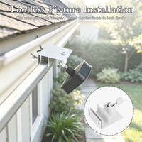 Support de caméra pour gouttière sans perçage, résistant aux intempéries, en ABS, avec rotule réglable pour support de surveillance