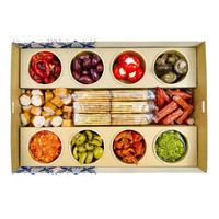 Couvercle transparent jetable écologique Boîte à bento Polyvalent Enfants Déjeuner Petit déjeuner Dessert Snack Box Restauration Cosmétique Use-Paper