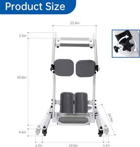Stand Assist Unidad de transporte de pacientes, asiento seguro, soporte, transferencia y transporte, elevador de transferencia de pacientes para prevención de caídas - Product Image 3